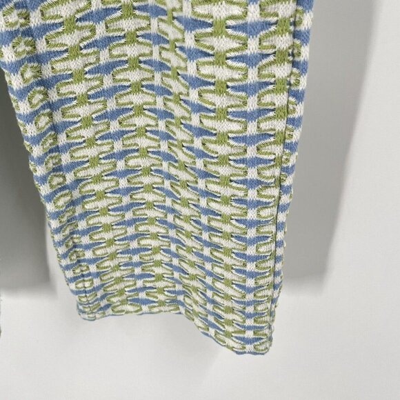 Zara Green Blue Knit Pull On Trouser Pants Sz Small - Picture 4 of 7